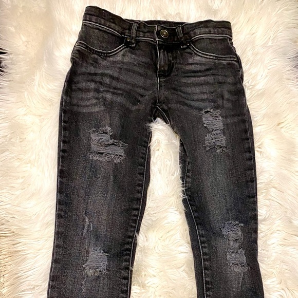 Black ripped Jegging Girls 6x/7 - Picture 2 of 8